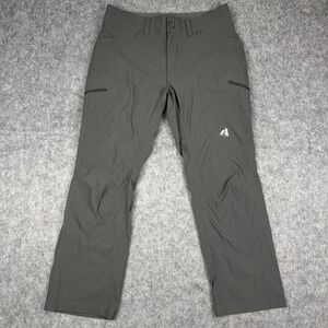 Eddie Bauer First Ascent Pants Gray Mens 32x30 (Fits 32x28) Nylon Hiking Stretch